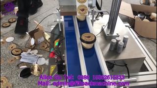 2212 M10 Automatic Self-Adhesive Cup Lid Flat-Surface Labeling Machine