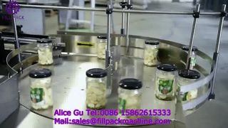 2248 O13 Glass-Jared Laba 마늘용 자동 계량, 충전 및 밀봉 생산 라인