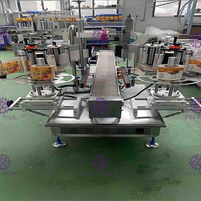 SUS304 40m/Min 자동 편평한 병 레테르를 붙이는 기계 양면