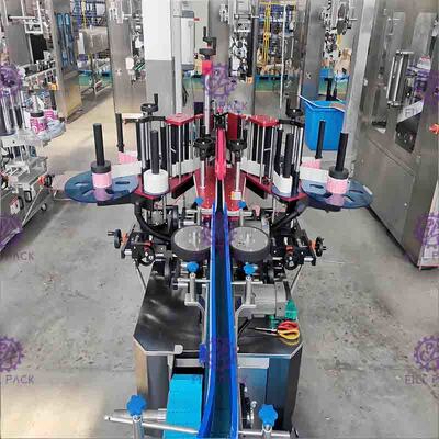 자동 케케묵은 평평한 병 라벨태그기계 특별한 모양이 형성된 양측 사이드 접착 스티커