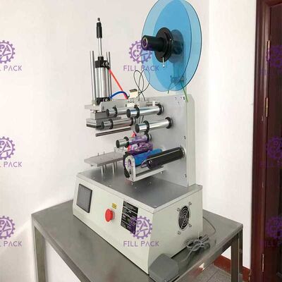 케케묵은 평평한 병 라벨태그기계 2000BPH 병 접착 스티커 세미 오토매틱