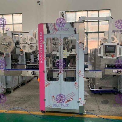 Panasonic 운전사를 가진 두 배 모는 4개의 잎에 의하여 설치되는 병 레테르를 붙이는 기계