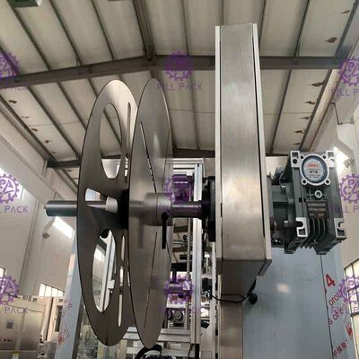 두 배 맨 위 소매 레테르를 붙이는 체계를 가진 완전히 자동적인 병 수축 레테르를 붙이는 기계