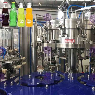 1개의 유리병 탄산 음료 충전기에서 모노블록 3