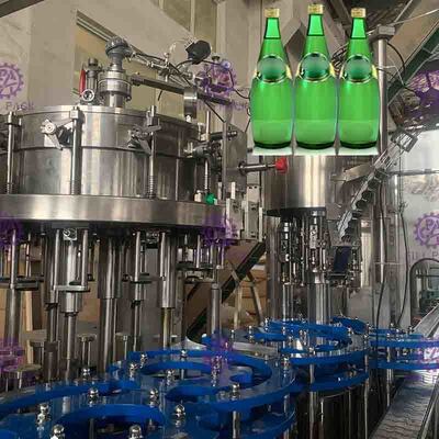 12000BPH 병 충전물 기계 반지 유형 액체 실린더 PLC 통제