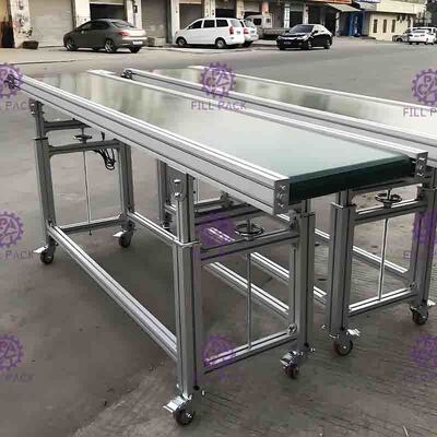 속도 모터와의 SUS201  선 PVC 병 컨베이어 벨트 낮은 마찰