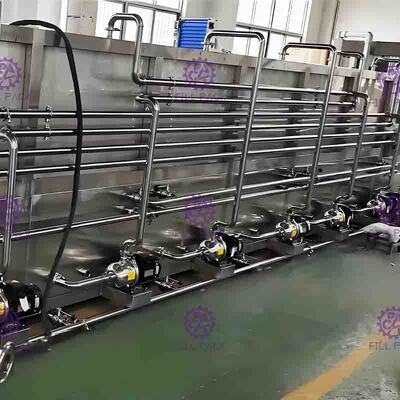 분무 노즐로 재생하는 병에 넣어진 병 포장기 움직일 수 있는 주스 Pasteurizer