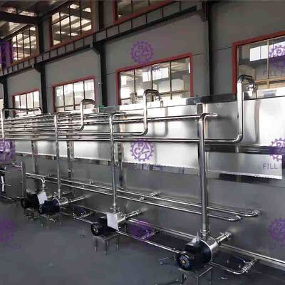 뜨거운 충전물 음료 병 포장기 주스 냉각 살균제 체계 음료 산업